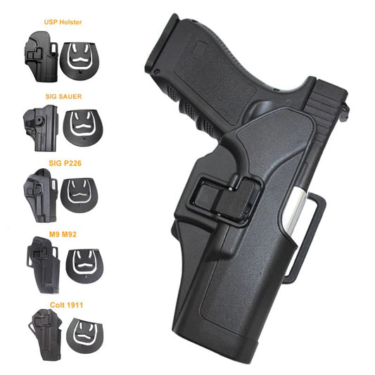 Tactical Holster Level Retention Auto Lock Duty Pistol Gun Holster
