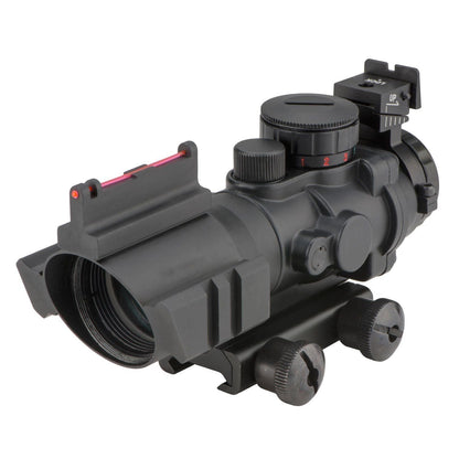 Compact 4x32 Illuminated Reticle Optic with Fiber Optic Front Sight
