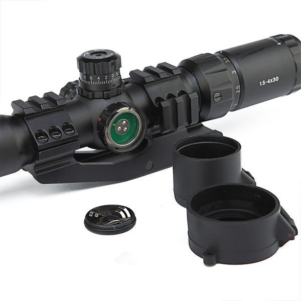 1.5-4x30BE Rifle Mirror Red Green Night Vision Goggles