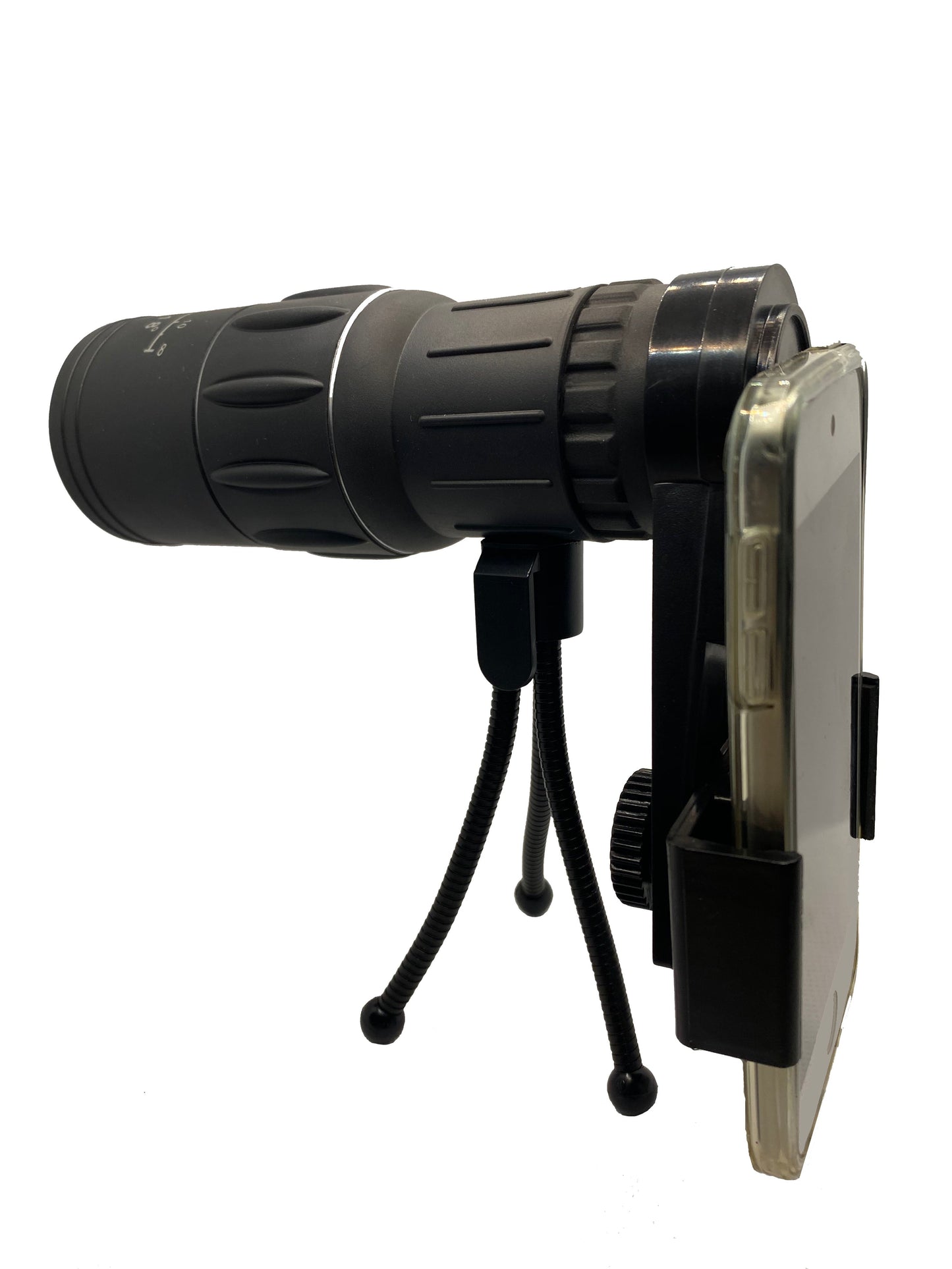 Dual Focus 16x52 Monocular Spotting Scope With Universal Phone Mount