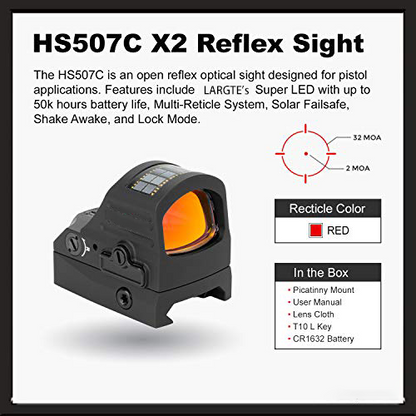 HS507C-X2 Classic Multi Reticle Red Dot Sight (Black)