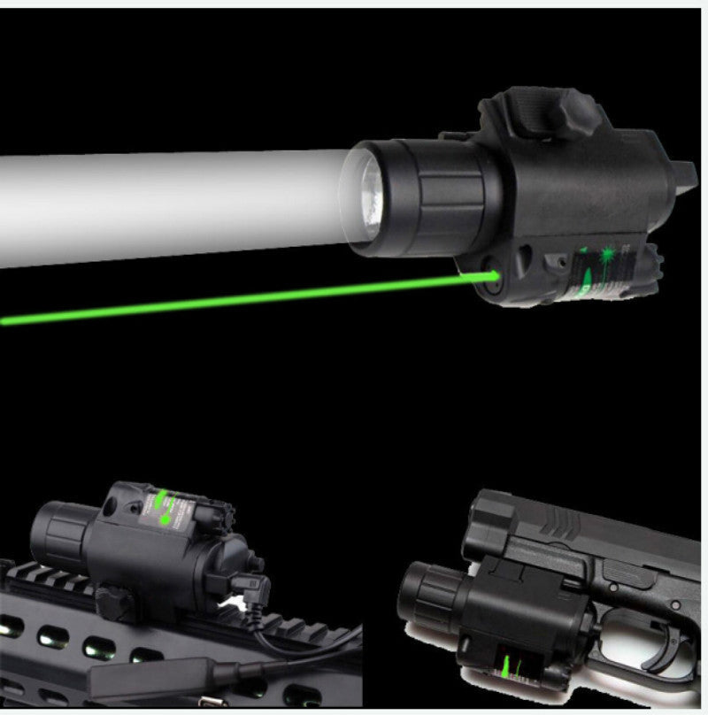 Rail Mounted Flashlight and Green Laser Combo